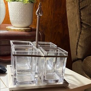 Southern Living At Home Clear Glass Candle Holder Set